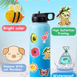 200Pcs Water Bottle Stickers for Kids, Cute Stickers for Water Bottles, Vinyl Waterproof Aesthetic Laptop Sticker Pack Classroom Prizes Skateboard for Kids Teens Girls Students (Cute-200pcs)