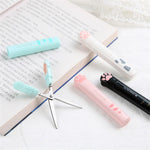 Pink Kawaii Cat Paw Scissors, Mini Portable Cute Stationery Scissors Stainless Steel Multifunctional Office Novelty Folding Art for Home School Office, Teacher Student Kids, Students