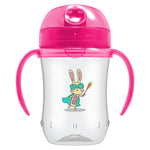 Dr. Brown's Milestones Soft Spout Sippy Cup with Handles, Pink Bunny Hero, BPA-Free, 9 oz/270 mL, 9m+, 2-Pack