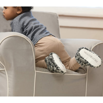 Fruit of the Loom Cozy Thermal Wrap Booties with Non-Slip Grips for Baby & Toddler Girls, Boys, Unisex - Midnight (12-18 Months)