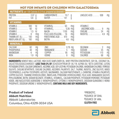 Pure Bliss Irish Farms, Easy-to-Digest Baby Formula, Infant Formula, 0-12 Months, 24.7-oz Can