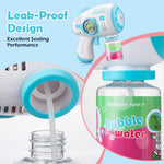 ZACEAC Bubble Guns for Kids 4-8, 2 Pack Automatic Bubble Blaster with LED Light & 14 Bubble Solution, Bubble Gun for Toddlers Outdoor Summer Toys