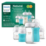 Philips Avent Natural Glass Baby Bottles with Natural Response Nipples (Medium Flow, Flow 3), 8oz, 4-Pack, SCY913/04