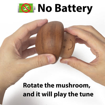 Castle in the Sky Mechanism Music Box Cute mini Mushroom Vintage Wood Carved Musical Gift for Birthday Valentine's Day Christmas Thanksgiving Day