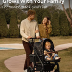 Momcozy ChangeGo Baby Stroller, Convertible Single-to-Double-to-Wagon Stroller with 23 Configurations, Bassinet and Seat Included, Large PU Wheels, All-Wheel Suspension ＆ Extendable UPF50+ Canopy