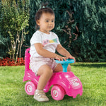 Dolu : Walk & Drive Ride-On - Pink Unicorn - Kids Foot-to-Floor Ride-On Vehicle with Horn, Sound Effects, Toddlers & Children Ages 12mo+