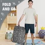 JOYWOO Toddler Floor Bed, Toddler Travel Bed for 3-6, Foldable Portable Toddler Bed for Home/Playing/Nap/Hotel, Kids Floor Bed with Washable Cloth Cover, Toddler Cots for Kids Sleeping, Charcoal