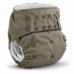 Beige cloth diaper on a white background