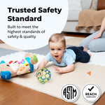 MioTetto Baby Play Mat, Soft Foam Floor Tiles for Kids. Adjustable Interlocking Foam Tiles, Fits with 74x74 Playpen Baby mat for Crawling & Development, Safe & Non-Toxic Playmat for Babies 6-12 Months