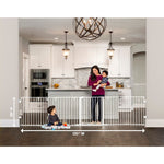 Regalo Safety 56"-130" Super Wide Baby Gate & Play Yard, 2-in-1 Adjustable Safety Gate for Doorways & Bottom of Stairs, Wall Mounted Room Divider, Includes Wall Mount Kit