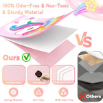 Mabahoo Extra Large Toy Chest, Collapsible Sturdy Toy Storage Organizer with Lids, 40"X14"X16" Large Kids Toybox Storage Bins Baskets for Girls, Boys, Nursery, Playroom, Pink