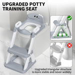 Potty Training Seat for Toddlers, 2 in 1 Potty Training Toilet with Anti-Slip Pad Step Stool, Toddler Toilet Seat for Boys and Girls (Include 2 Ducks)