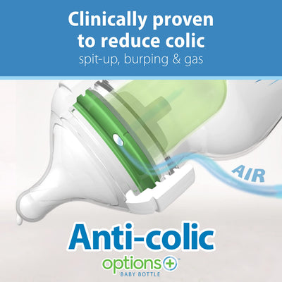Dr. Brown's Baby Bottle Sterilizer, Dryer & Anti-Colic Options+ Wide-Neck Bottles, Level 1 Slow Flow Nipple, 9 oz, 4 Count