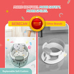 BEBECAN Non-Slip Baby Bath Seats 6-12 Months, Toddler Bathtub Chair with Washable Cusion, Cap Brush & Shower Mug, Infant Chair Comfortable Baby Bath Support for Safe Bathing & Sit Up Bathtub Support
