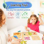 8pcs Wooden Puzzles for Toddlers 1-3, Toddler Puzzles Ages 2-4, Montessori Toys for 1-3+ Years Girl Boy, Sea Animal Puzzle for Kids, Jigsaw Puzzle Educational Toys Preschool for 1-4