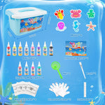 Magic Water Elf Toy Kit, Aqua Fairy Water Gel Kit, Aqua Fairy, Magic Water Elf, Magic Water Gel Kit with 12 Magic Gels and 6 Molds, Children's DIY Magic Elf Water Toy, Gifts for Kids, Boys, Girls