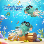 Dancing Jellyfish Baby Toy, Crawling Jellyfish Tummy Time Toy, Magic Dancing Music Crawling Toys for 3 4 5 6 7 8 Year Old Kids Boy Girl Birthday Gifts, Interactive Relax for Office Desk