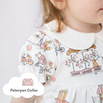 pureborn Baby Girls Dress Cotton Short Sleeve Casual Dress with Bloomer Animal Paradise 12-18 Months