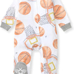 Burt's Bees Baby Baby Girls Pajamas, Zip Front Non-Slip Footed Sleeper Pjs, 100% Organic Cotton