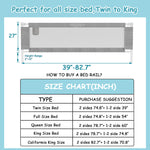 AquaVogue 3-Pack King Size Bed Rails for Toddlers -Height Adjustable Baby Bed Rail Guard Specially Designed for King Size Bed (78.7"x78.7"x74.8"-Grey)