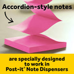 Post-it Dispenser, Sticky Note Holder, White Cat Design, Includes 45 Pop-Up Sheets of 3 in x 3 in Pink, Sticky Notes Holder for Desk, Classroom or Office Supplies