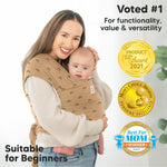 KeaBabies Baby Wrap Carrier - All in 1 Original Baby Carrier Newborn to Toddler Sling, Easy to Wear, Hands Free Bonding, Lightweight, Breathable Infant Wraps (Rainbow)