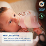 MAM Easy Start Anti-Colic Baby Bottle, Extra Slow Flow, Breastfeeding-Like Silicone Nipple Bottle, Reduces Colic, Gas, & Reflux, Easy-to-Clean, BPA-Free, Vented Baby Bottles for Newborns, 0-3 Months