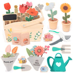 umu® Wooden Garden Play Set – 30 Pcs Kids Gardening Toy with Watering Can Shovel Rake Basket & Accessories – Outdoor Pretend Play Tool Set for Boys & Girls Ages 3 4 5 6