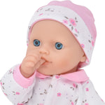 Gift Boutique - 12 Inch Soft Body Baby Doll in Gift Box, Baby Doll with Bottle and Pacifier, Blanket and Pink Floral Clothes