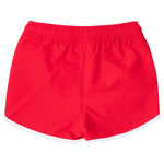 RUGGEDBUTTS Boys UPF50+ Sun Protection Dolphin Hem Swim Trunks - Vintage Red, 2T