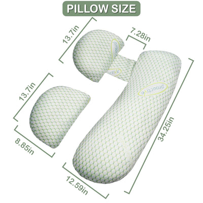 Oskeray Pregnancy Pillow, Maternity Pillow for Pregnant Women, Soft Maternity Pillow with Detachable & Adjustable Pillow Cover, HIPS Legs