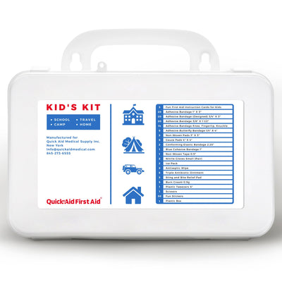 Kids First Aid Kit for Home/Business, Mini Travel First Aid Kit | HSA/FSA Eligible Emergency Kit | Small First Aid Kit for Car | Camping First Aid Kit Hiking | Survival Medical Kit – 145 Pcs