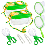 2Sets Bug Catcher for Kids - Sturdy Kids Bug Catching Kit Gifts with Collector Butterfly Net Tweezer, Bugs Habitat Outdoor Explorer Kit for Age 3 4 5 6 7 8, 8Pcs