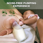 haakaa Manual Breast Pump & Silicone Cap Combo for Nursing Mom (Gray, 4oz. Without Base)
