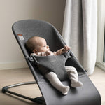 BabyBjörn Bouncer Bliss, Charcoal Gray, 3D Jersey 2-in-1 Adjustable Baby Bouncer Seat and Toddler Chair, Newborn to Toddler (8-29 lbs), 4 positions, Lightweight & Portable