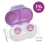 b.box Snack Box - Leakproof Mini Bento Box for Kids & Toddlers, 2 Compartment Snack Containers for Kids, Lunch Containers, Dishwasher Safe, BPA Free, PFAS Free, Ages 4m+, 1 3/4 Cup - Spearmint