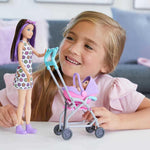 Barbie Skipper Babysitters Inc Playset with Doll, Stroller, Baby Doll & 5 Accessories, Remove Stroller Seat for Carrier