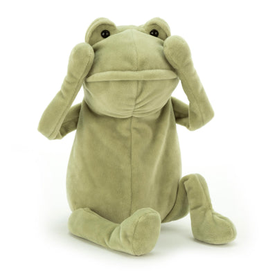 Jellycat Fergus Frog Stuffed Animal, Medium 13 inches - Amphibian Plush Toy - Classic Children's Gift