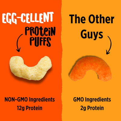 Todd's Better Snacks Egg-Cellent Protein Puffs, Sea Salt & Vinegar, 2.5 Oz (Pack of 4), Made with Egg Whites, 12g Protein, Gluten Free Healthy Snack
