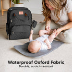 KeaBabies Diaper Bag Backpack - Large Baby Diaper Bag with Changing Pad, Baby Boy, Girl, Travel Backpack for Mom and Dad, Waterproof, Multi Function Durable (Charcoal)