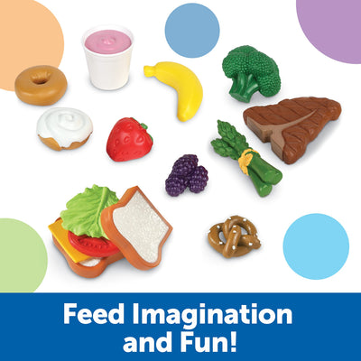 Learning Resources New Sprouts Complete Play Food Set - 50 Pieces, Ages 2+, Toddler Kitchen Kids, Fruit and Vegetable Toys, Gifts for Boys and Girls