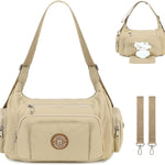 Puffer Crossbody Bags for Women Mom Large Diaper Bag Purse with Wipes & Trash Dispenser Cross Body Purses Messenger Bags