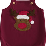 My First Easter Baby Girl Boy Outfit Newborn Letter Cross Romper Corduroy Sleeveless Overall Bodysuit 0-18 Months