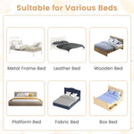 HONEY JOY Bed Rail for Toddlers, Extra Long, Foldable Portable Swing Down Safety Bed Guard Rail, Toddler Bed Rails for Crib, King Queen Full Twin Size Bed Mattress (White, 1 Pack, 71 Inch)