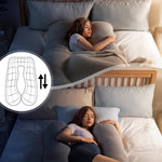 QUEEN ROSE Pregnancy Pillow, U Shaped Full Body Pillows for Sleeping Support, 55 Inch Maternity Pillow for Pregnant Women, Grey