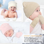 Baby Beanie Hat Gloves Set, Kids Winter Warm Knit Hat with glvoes,Toddler Soft Beanie for Little Boys Little Girls Children