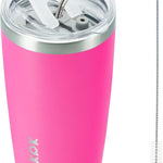 BJPKPK 30oz Stainless Steel Tumbler Color Block Insulated Tumblers Cup with Lid and Straw, Double Walled Travel Coffee Mug,Mint