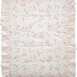 Lambs & Ivy Coquette Floral Pink Bows Aesthetic 3-Piece Baby Crib Bedding Set