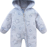 Fairy Baby Newborn Baby Bear Onesie Thin Fleece Footie Romper Snowsuit Hooded Jumpsuit Bodysuit Winter Outwear Boy Girl 0-12M