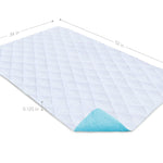 PharMeDoc Washable Bed Pad for Incontinence, Leak Proof & Slip Resistant 52" x 34" inches Mattress Protector Bedwetting Pads for Adults/Pets